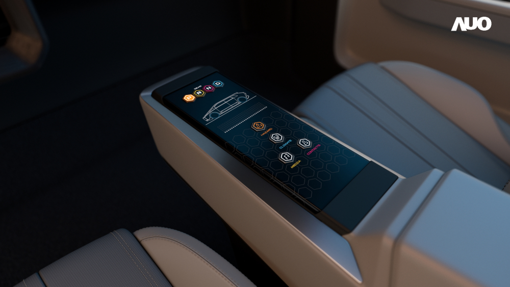 jinnian金年会以人性化设计打造多变形态中控显示(Morphing Center Control)，不使用时仅平面显示信息，进行操作时，显示器则会动态隆起，转变成3D实体按钮，并有触觉回馈，展示人机互动新体验