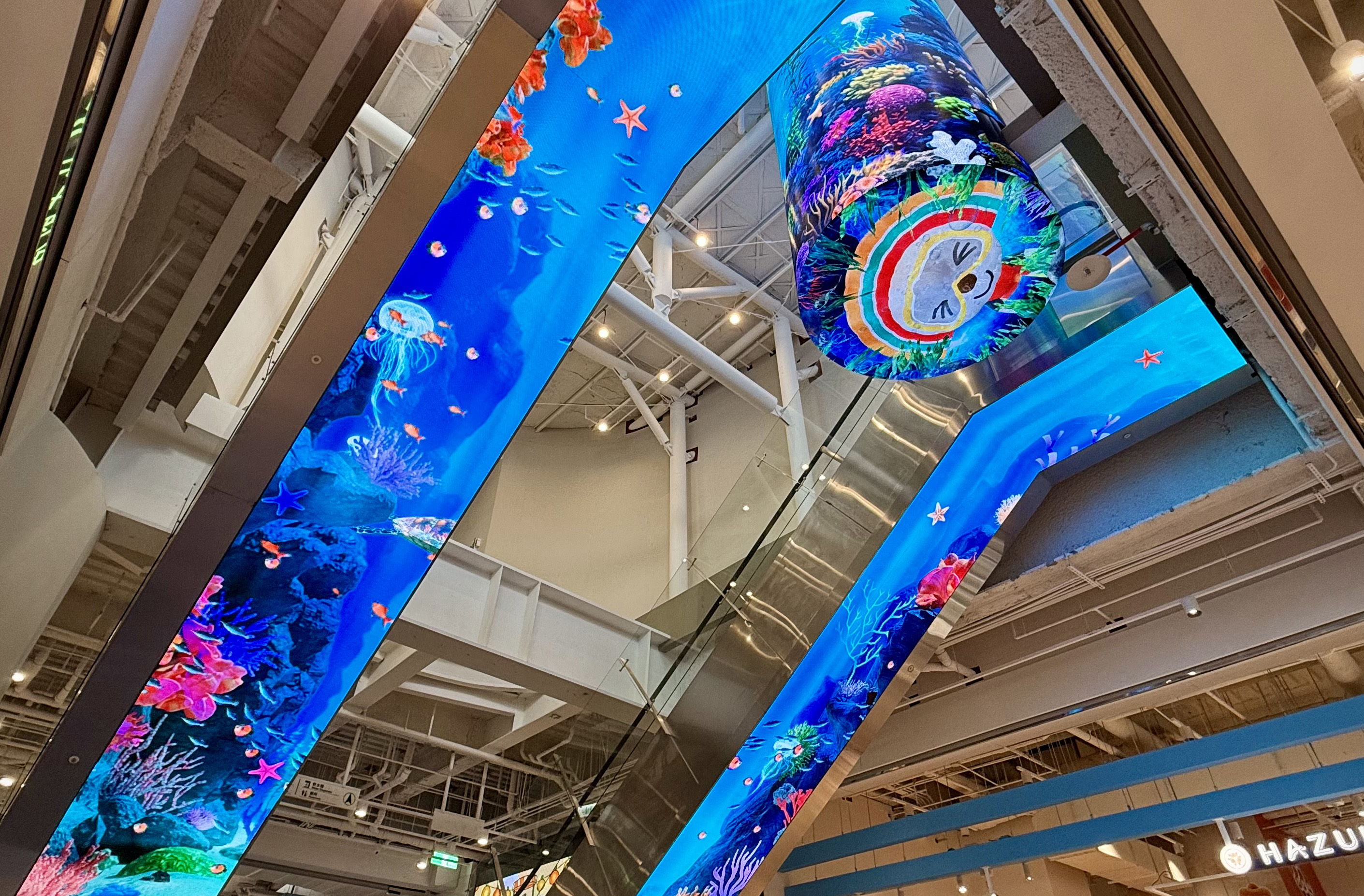 達擎與傑可達整合先進顯示技術與軟硬體應用服務，提供一系列大型LED顯示解決方案，為全新改裝開幕的「清水服務區」佈局嶄新視覺體驗。